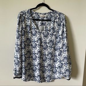 LOFT Floral Blouse: XL